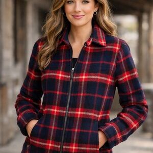 Lauren Ralph Lauren Wool Zip-Up Jacket – Small